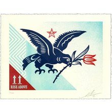 Obey Giant "Rise Above Bird" Signed Letterpress