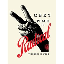 Obey Giant "Radical Peace - Cream" Signed Screen Print