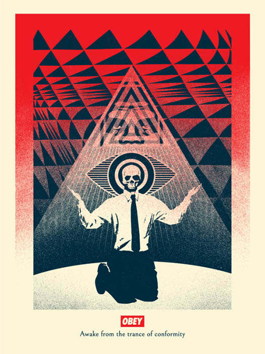 Shepard Fairey Obey Giant Conformity Factory Orange Art Print Poster Signed X300 
