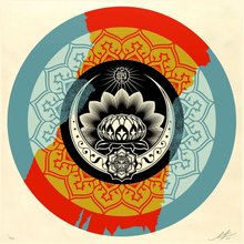 Obey Giant "Lotus Ornament Target" Signed Screen Print