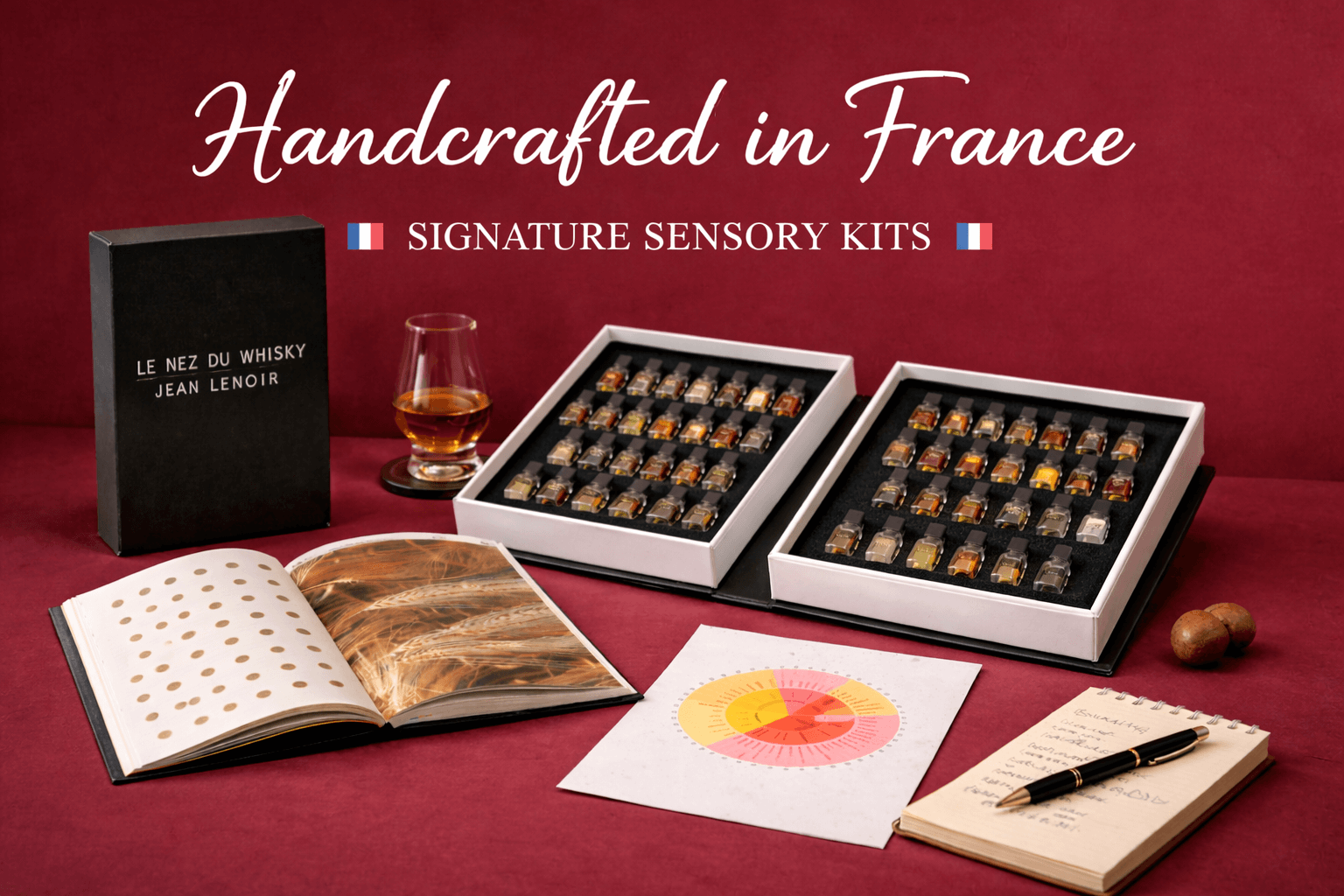 Picture of Book, Publication, Pen with text Handcrafted in France SIGNATURE SENSORY KITS LE NEZ DU W...