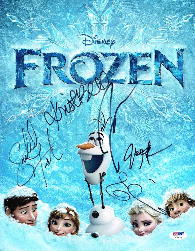 Frozen Cast Signed 11x14 Photo Certified Authentic PSA/DNA COA
